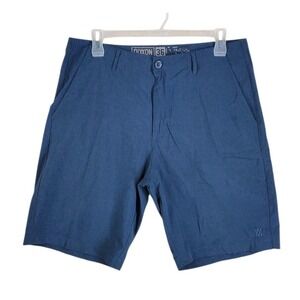 Dixxon Hybrid Chino Shorts Mens 36x10 Navy Blue Stretch